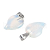Opalite Heart Pendants G-H073-03P-16-2