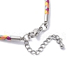 Polyester Cord Braided Bracelet Makings MAK-Z003-01P-25-3