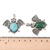 Synthetic Mixed Gemstone Pendants G-G871-02AS-B-3