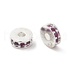 Brass Micro Pave Cubic Zirconia Beads KK-R216-14S-01-2