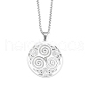 201 Stainless Steel Pendant Necklaces for Man NJEW-Q336-04B-P-1