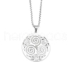 Non-Tarnish 201 Stainless Steel Pendant Necklaces for Man NJEW-Q336-04B-P-1