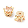 Brass Micro Pave Cubic Zirconia Charms KK-C051-39G-01-2