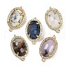 Natural Flower Opal Faceted Oval Links G-B126-07G-02-1