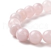 Natural Rose Quartz Bead Stretch Bracelets BJEW-K212-C-045-3