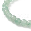 5Pcs 5 Style Natural Green Aventurine & Brass Beaded Stretch Bracelets Set BJEW-JB08870-03-7