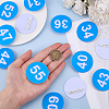 Olycraft 1 Set Round ABS Plastic Number 31~60 Brooches Sets JEWB-OC0001-02C-3