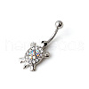Tortoise 316 Surgical Stainless Steel with Rhinestone Belly Rings FS-WG77A27-01-3