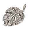 Brass Micro Pave Cubic Zirconia Pendants KK-U076-07P-2