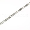 304 Stainless Steel Figaro Chain Necklace Making STAS-A028-N021P-2