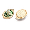 Rack Plating Alloy Enamel Pendants ENAM-N056-376KCG-2