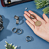FIBLOOM 6Pcs 6 Style Retro Stainless Steel Finger Rings Set RJEW-FI0001-15-4