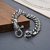 Tibetan Style Alloy Skull Link Chain Bracelet Men WG16695-01-3