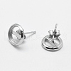 925 Sterling Silver Stud Earring Findings STER-F032-01S-2