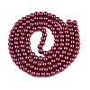 Baking Painted Pearlized Glass Pearl Round Bead Strands HY-Q003-6mm-14-2