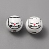 Printed Cat Wood European Beads WOOD-TAC0011-35D-2