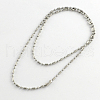 304 Stainless Steel Ball Chain Necklace Making NJEW-R225-03-1