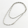 Tarnish Resistant 304 Stainless Steel Ball Chain Necklace Making NJEW-R225-03-1