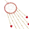 Wire Wrapped Brass Star Hanging Ornaments HJEW-JM02765-02-4