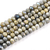 Faceted Electroplated Glass Beads Strands X-GLAA-C023-02-C11-A-1