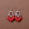 Bohemian tassel turquoise earrings JU8957-7-1