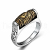 Buddhist Six-word Mantra Brass Finger Rings FS-WGF33C4-01-5