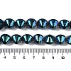 Electroplate Frosted Crystal Glass Bicone Beads Strands EGLA-F038-A14-01-3