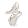 Non-Tarnish Teardrop 304 Stainless Steel Open Cuff Finger Rings for Women X-RJEW-P114-03P-2