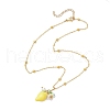 Resin Fruit Pendant Necklaces NJEW-JN05204-01-4