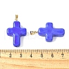 Handmade Lampwork with Brass Pendants LAMP-I030-01G-06-3