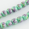 Printed Handmade Porcelain Beads PORC-R134-04-1
