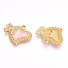 304 Stainless Steel Enamel Rhinestone Pendants STAS-T064-51-2