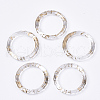 Transparent Spray Painted Acrylic Linking Rings TACR-N009-14-2