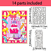 Birthday Cake Carbon Steel Cutting Dies Stencils DIY-WH0309-1482-2