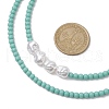 Plastic Imitation Pearl with Glass Necklace NJEW-JN04850-4
