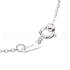 Rhodium Plated 925 Sterling Silver Clear Cubic Zirconia Star Pendant Necklace Making STER-T007-104P-3