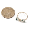 3Pcs 3 Styles Bowknot Natural Apatite & Moss Agate & Amethyst Beaded Finger Rings Sets RJEW-TA00148-4