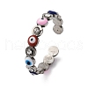 201 Stainless Steel Open Cuff Rings for Women RJEW-F172-02P-2