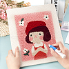  DIY Punch Needle Frame Covered with Cloth DIY-NB0005-06B-3