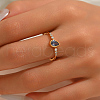 925 Sterling Silver Micro Pave Cubic Zirconia Finger Rings for Women PV7544-1-4