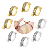 CHGCRAFT 8Pcs 2 Colors Alloy Wrap Cuff Ring AJEW-CA0002-84-7