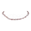 Natural Rose Quartz Chip Beaded Necklace NJEW-JN04615-03-1