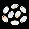 Natural Freshwater Shell Connector Charms SHEL-N026-214A-A01-2