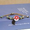 Adjustable Handmade Porcelain Flower Beads Braided Beads Bracelets WGFB2A7-05-1