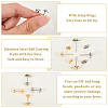 DICOSMETIC 80Pcs 4 Style 304 Stainless Steel Half Round Stud Earring Findings STAS-DC0009-66-4