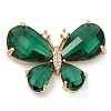 Rack Plating Brass Clear Cubic Zirconia Pendants KK-N255-11G-06-RS-1