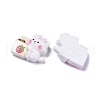 Opaque Cute Animal Resin Decoden Cabochons RESI-B024-02D-2