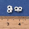 Rack Plating Brass Pave Clear Cubic Zirconia Spacer Bars KK-B088-11A-S-3