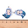 Opaque Resin Pendants RESI-D055-033P-3