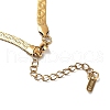 Ion Plating(IP) 304 Stainless Steel Herringbone Chain Necklace NJEW-D045-11G-3